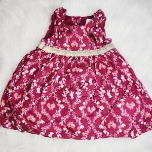 Gymboree Cute Gold Bow Baby Dress